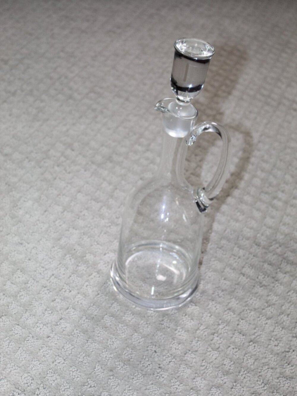 Vintage Toscany Romanian Lead Crystal Decanter with Stopper